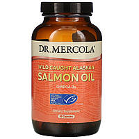 Жир дикого аляскинского лосося Wild Caught Alaskan Salmon Oil Dr. Mercola 90 капсул PR, код: 6493299