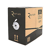 Кабель КПВ UTP 2*2*0.5 cat 5E Ritar, (CCA), для внутр. робіт, 305 м, Grey, Corton BOX (300x580x230), Q2