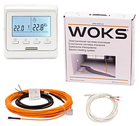 Тонкий кабель Woks-10, 1140 Вт (115м) з терморегулятором Е51