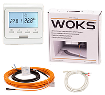 Тонкий кабель Woks-10,1740 Вт (174м) з терморегулятором Е51