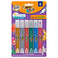 Набор клея-карандаша BIC Metallic Glitter 6 шт