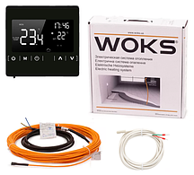 Тонкий кабель Woks-10, 850 Вт (89м) з терморегулятором Ecoset 1822