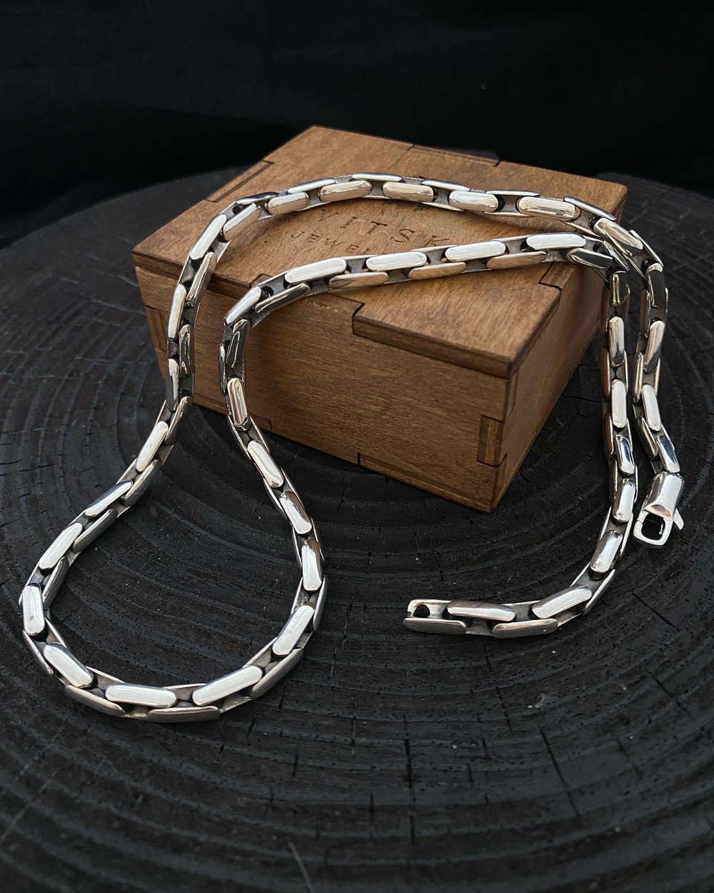 Срібний литий ланцюжок якорного типу. Арт. 0202, фото 1