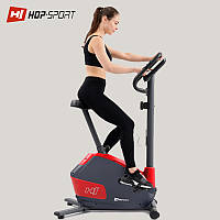 Вертикальный магнитный велотренажер для дома Hop-Sport HS-035H Leaf red, максимальный вес пользователя 135 кг