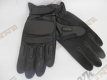 Тактичні рукавички Tactical утеплені чорні