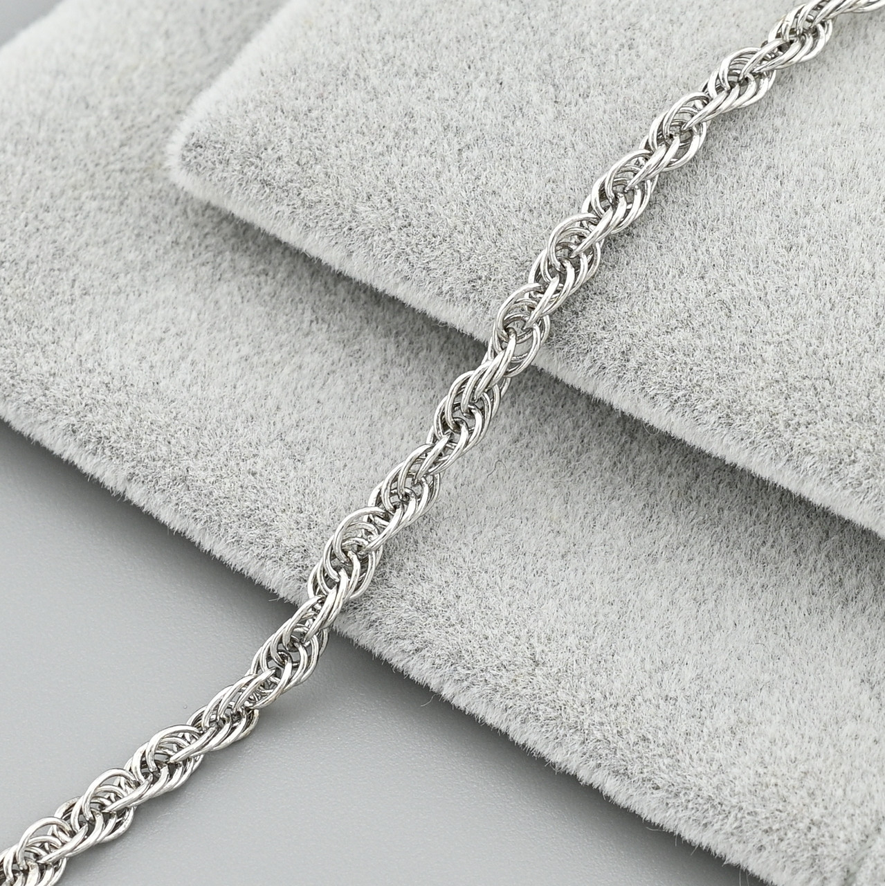 Купить Серебряный браслет родированный Веревочка Ж40РодБ ширина 2.5 мм ...