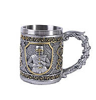 Кружка Рыцарь, воин оруженосец, сильный воитель викинг, чашка 400 мл