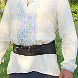 Шкіряний пояс ручної роботи, 15 см, фото 3