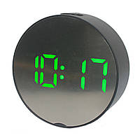 Электронные часы DT-6505 Черные с зеленой подсветкой EJ, код: 6726697