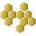 Декоративний самоклейний шестикутник під шкіру темно-жовтий 200x230 мм (1101) SW-00000741, фото 4