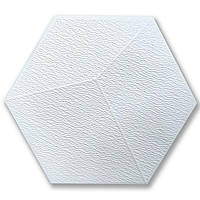 Декоративний самоклейний шестикутник 3D білий 200x230 мм (1104) SW-00000744