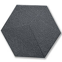 Декоративний самоклейний шестикутник 3D чорний 200x230 мм (1106) SW-00000746
