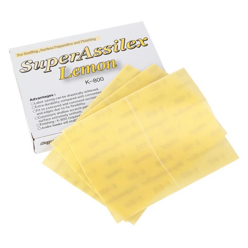 Шліфувальні листи Super Assilex Lemon K-800(жовтий) 170х130 мм з надрізами, фото 1