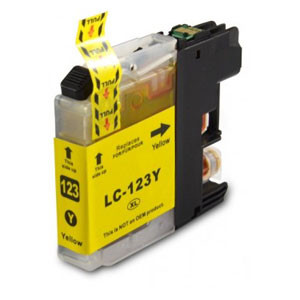 Сумісний картридж Inkdigo™ Brother LC-123 (LC123) XL Yellow, жовтий, 18ml, аналог LC123Y.
