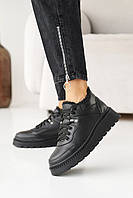 Жіночі черевики шкіряні зимові чорні Udg 24149/1А, Розмір: 36, 37, 38