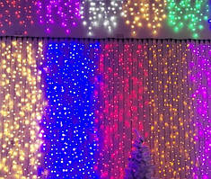 Світлодіодна гірлянда штора 2м * 2м IP65 каучуковий провід вулична ECOLEND