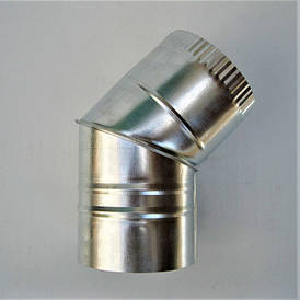 Кут коліна 45 градусів з оцинковки 0,45 мм 