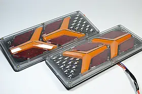 Ліхтар LED 12-24V задній до Автомобільної техніки, вантажівок 33х13 см (Малющий поворотник) Lamborghini