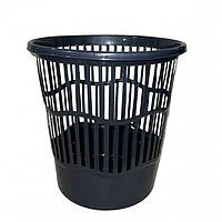 Чёрная офисная корзина для мусора Ал-Пластик