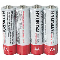 Батарейка солевая HYUNDAI Heavy Duty R6, АА, 1.5V, трей 4 шт.