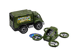 Дитяча іграшка Військовий транспорт ТехноК 7792 машинка з квадрокоптером KB, код: 7756375