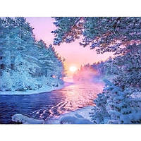 Картина за номерами 40x50 см DIY Зимова річка (FRA 73501)