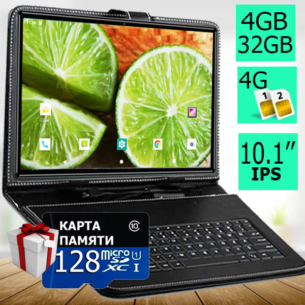 Планшет-телефон Samsung Galaxy Tab Q10 Ultra LTE 4/32 DUAL SIM 10.1" IPS Чохол-КЛАВІАТУРА та Карта пам'яті 128GB
