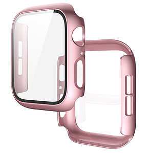 Чохол-накладка DK Пластик Soft-Touch Glass Full Cover для Apple Watch 38 mm (pink rose)