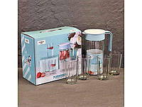 Набір для соку SNT 9043-01 глечик-1л, склянки 4шт -200мл