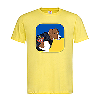 Желтая мужская/унисекс футболка Пес Патрон - флаг (1-19-3-жовтий)