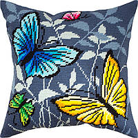 Набір для вишивання декоративної подушки Чарівниця Метелики 40×40 см V-345 PP, код: 7243292