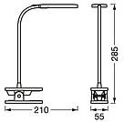 Лампа настільна світодіодна LEDVANCE LED PANAN CLIP 5W 4000K (на акумуляторі, плавно димується), фото 5