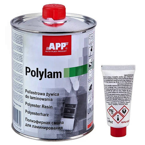 Поліефірна смола для ламінування APP Polylam 975+25г, фото 2