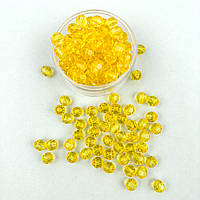 Намистини акрилові, жовтий, грановані, 10 мм
