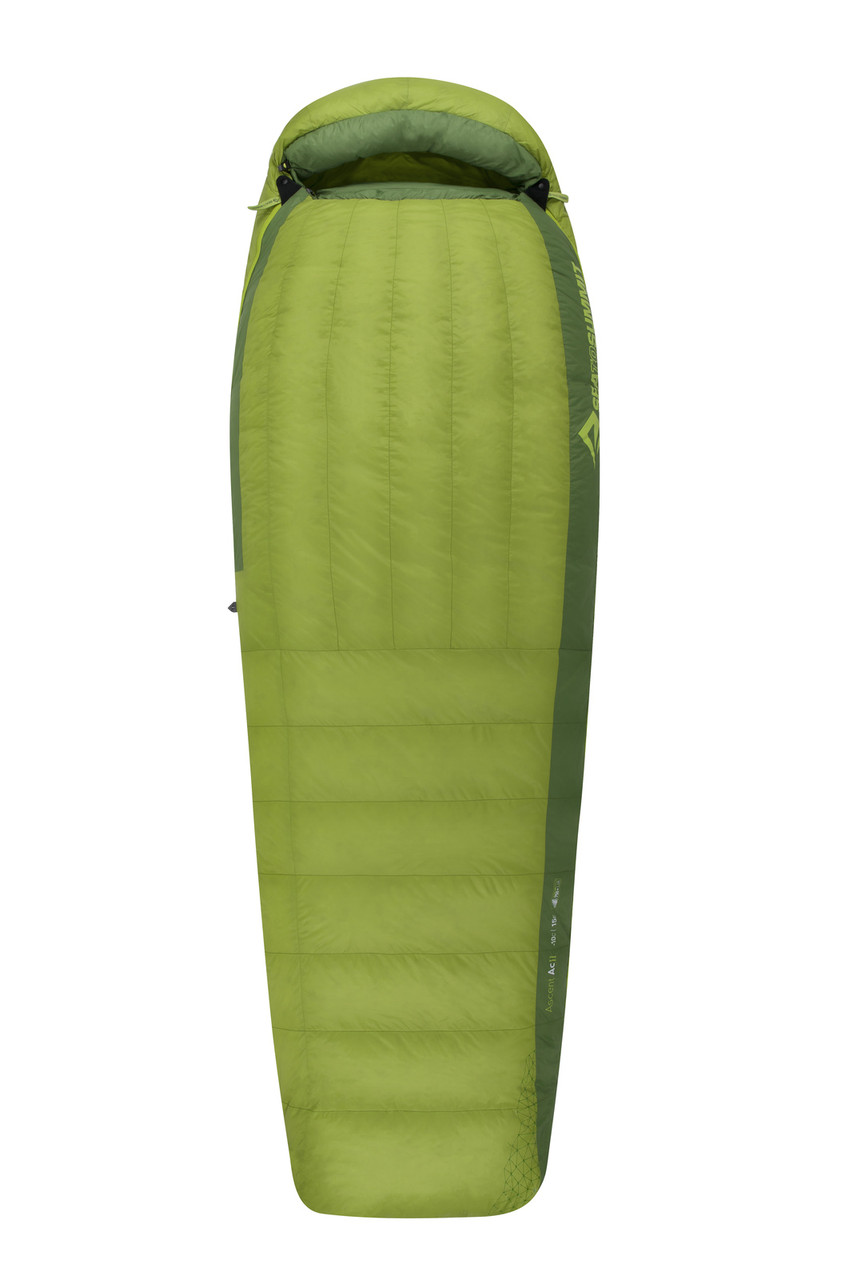 Спальний мішок-кокон Sea To Summit Ascent AcII (-4/-1/-29°C), 198 см, Left Zip, Lime