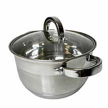 Каструля з кришкою для кухні  German Family GF-2050 4.5 л з високоякісної нержавіючої сталі, фото 4