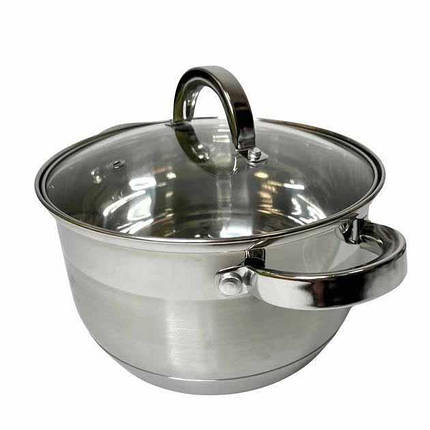 Каструля з кришкою для кухні  German Family GF-2050 4.5 л з високоякісної нержавіючої сталі, фото 3