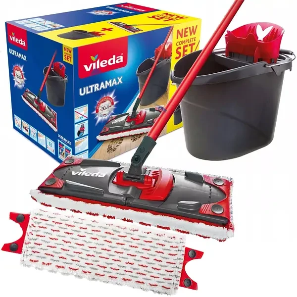 Набір для прибирання Vileda Ultramax (Швабра+Відро), фото 1
