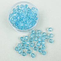 Намистини акрилові, бірюзовий, грановані, 10 мм