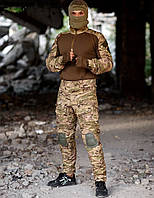 Камуфляжная форма мультикам multicam боевой костюм тактический мультикам военная ЗСУ с наколенниками