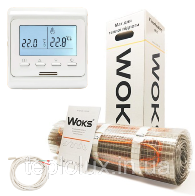 Нагрівальний мат WoksMat 160 320 Вт (2,0 м2) з терморегулятором Е51
