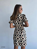 Елегантне плаття на запах з принтом в комплекті з поясом з 42 по 48 розмір, фото 6