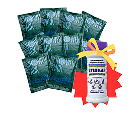 ОПТ 10 сухих душів з водою Shower Pack + 1 сушарок у ПОДАРУНОК