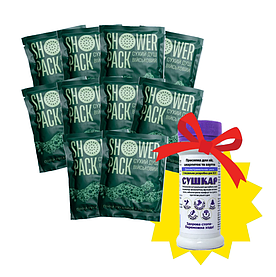 Акційний набір "10 сухих душів Shower Pack + Сушкар В ПОДАРУНОК"