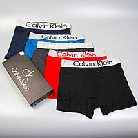 Мужские трусы боксеры набор 5в1 Calvin Klein , хлопок, Турция