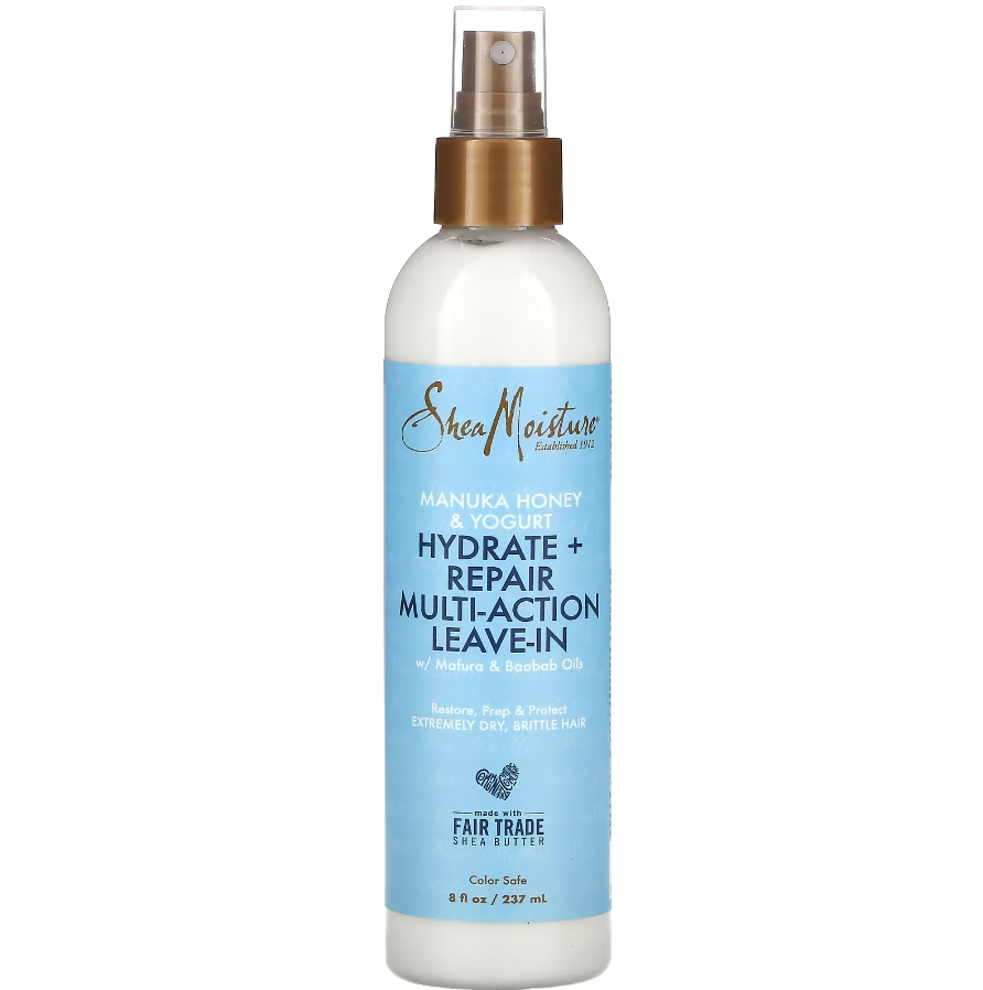 SheaMoisture, Універсальний незмивний засіб для зволоження та відновлення, мед манука та йогурт, 237 мл