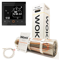 Нагрівальний мат WoksMat 160 400 Вт (2,5 м2) з терморегулятором Ecoset PWT 002 Wi-Fi