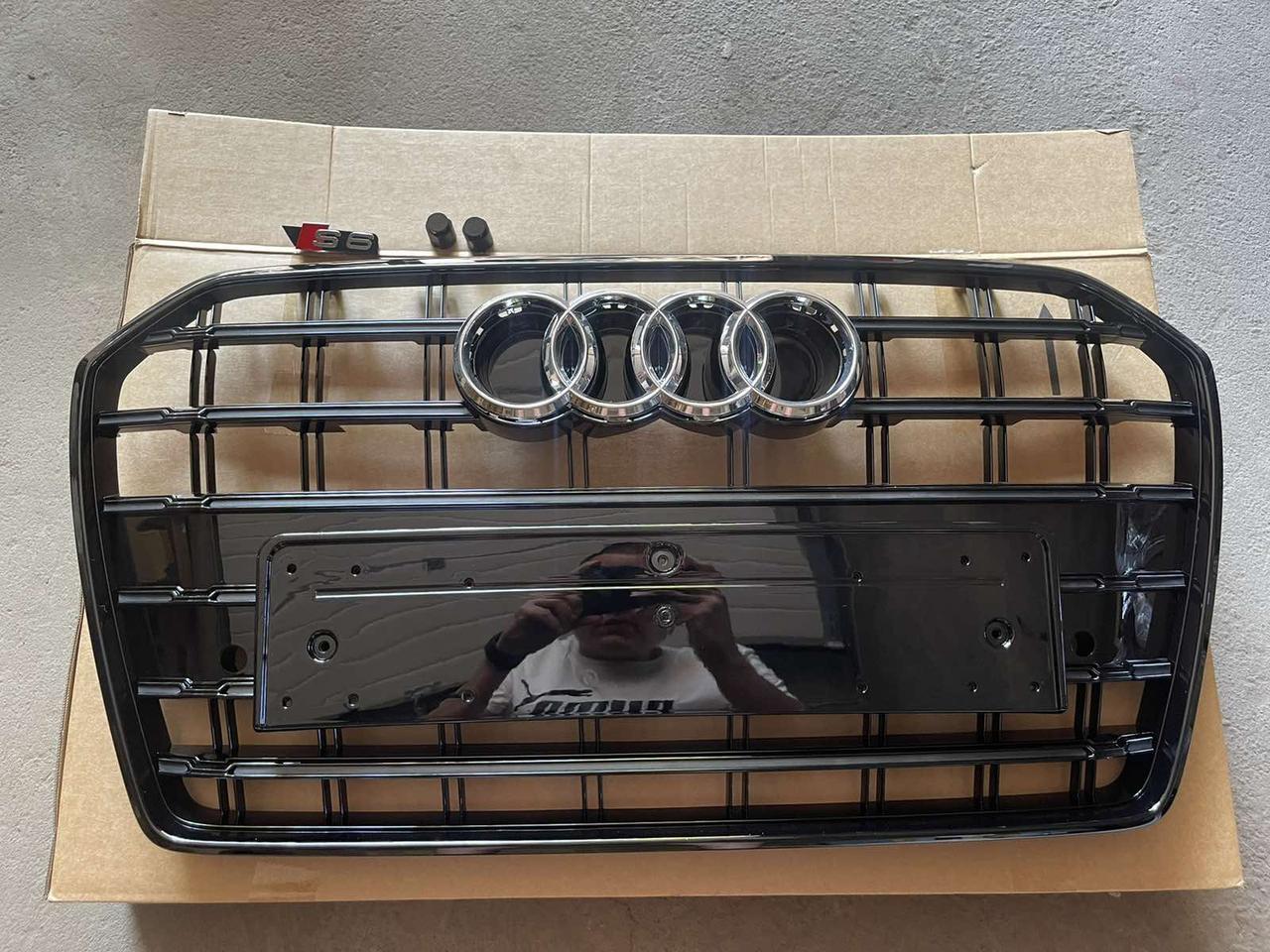 Решітка радіатора Audi A6 C7 (14-18) тюнінг стиль S6 (чорна)