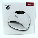 Гібридна UV/LED лампа на 72 вт STAR з пониженням потужності з таймером 10,30,60, 99 с. Біла, фото 2