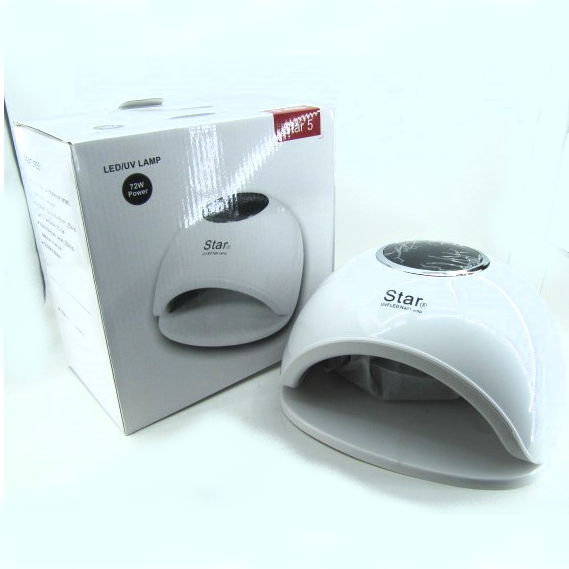 Гібридна UV/LED лампа на 72 вт STAR з пониженням потужності з таймером 10,30,60, 99 с. Біла, фото 1